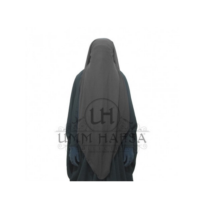 Sitar Niqab 3 voiles Umm Hafsa Gris 2