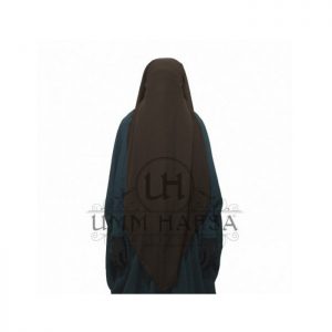 Sitar Niqab 3 voiles Umm Hafsa Marron