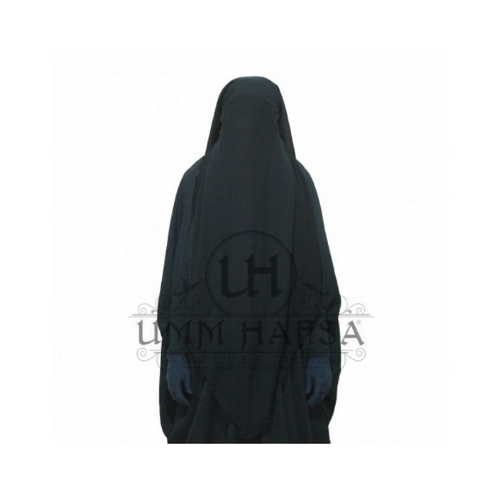 Sitar Niqab 3 voiles Umm Hafsa Noir 2