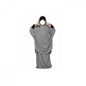 Jilbeb fillette Mouhajiroun jupe gris