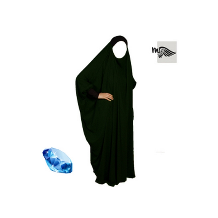 jilbeb 1 pièce mouhajiroun diamant Kaki