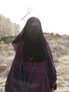 Niqab 3 voiles 1m50 Noir