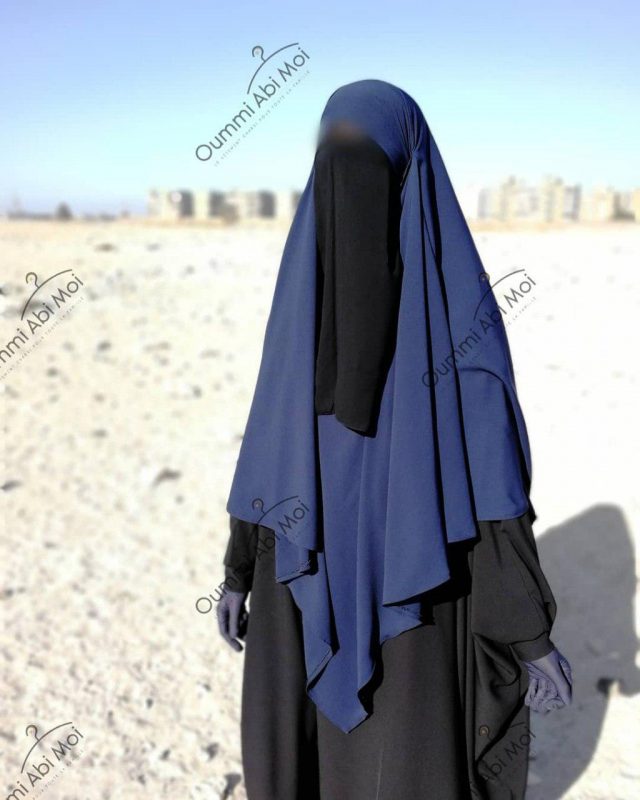 Half niqab noir