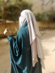 Niqab 3 voiles Gris perle Bint.a