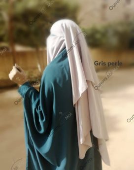 Niqab 3 voiles Gris perle Bint.a