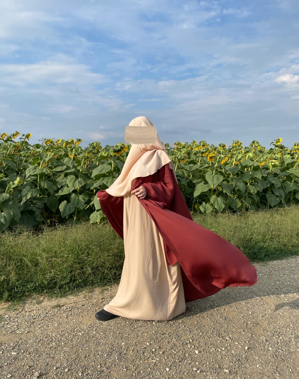 abaya kimono saphir