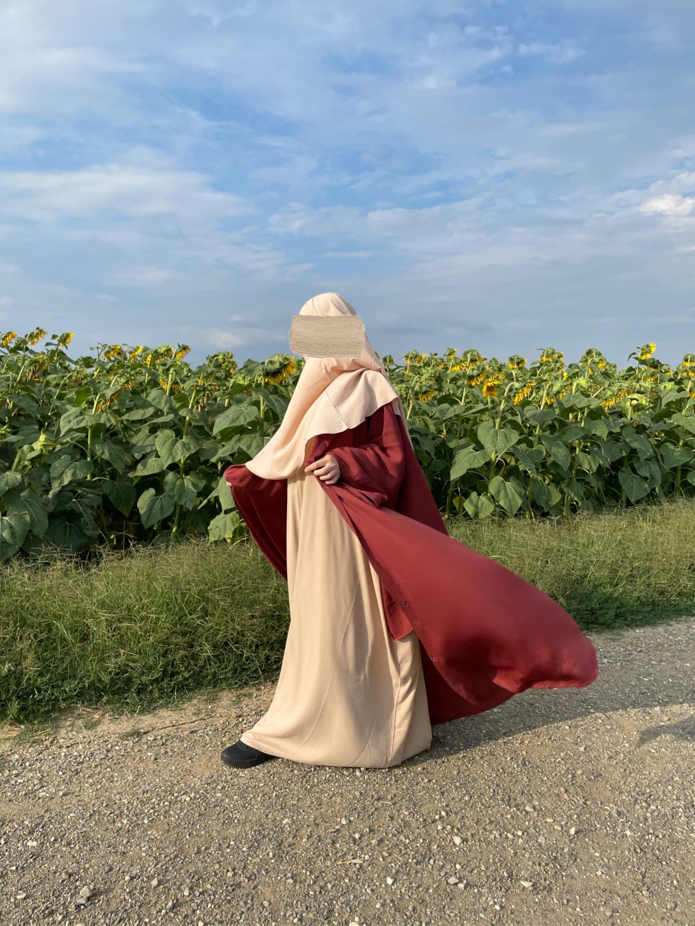 abaya kimono saphir