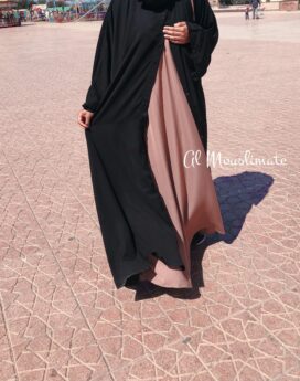 Abaya kimono Saphir dar al iman noir