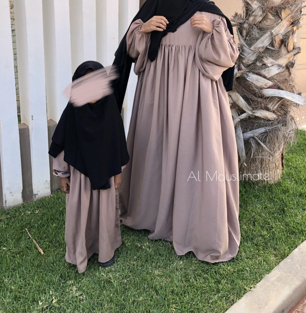 Abaya Russia tissu Wool Peach Dar Al Iman