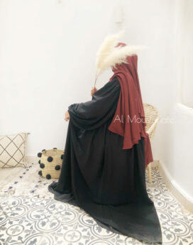 Abaya Russia tissu Wool Peach Dar Al Iman