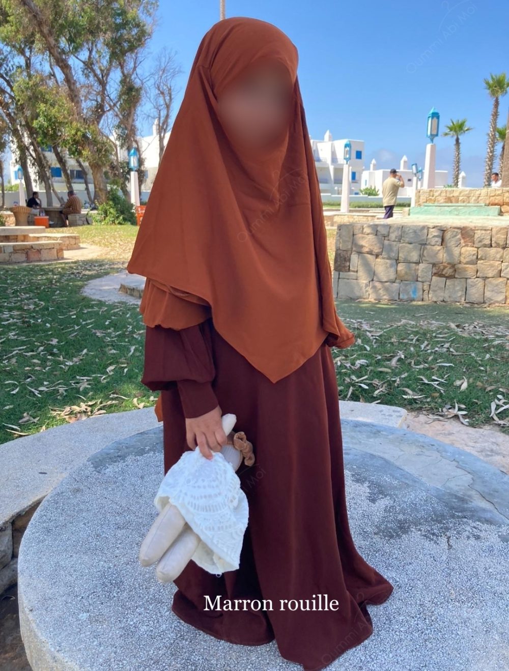 abaya mini bint.a marron rouille