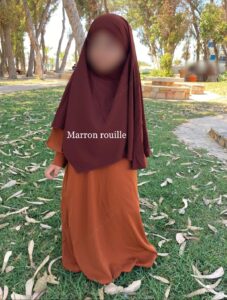abaya mini bint.a Marron rouille