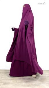 Jilbab 2 pièces Bint.a prune aubergine