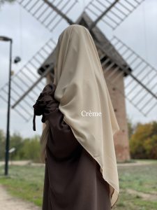Hijab Cover me Crème et abaya hana taupe
