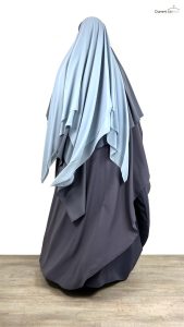 Khimar-3-Voiles-Gris-Lilas-x-Cape-Gris-Lilas-x-Abaya-Bubble-Gris-Mauve-
