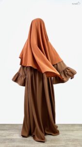 Abaya Mini Caly Manches Évasées camel